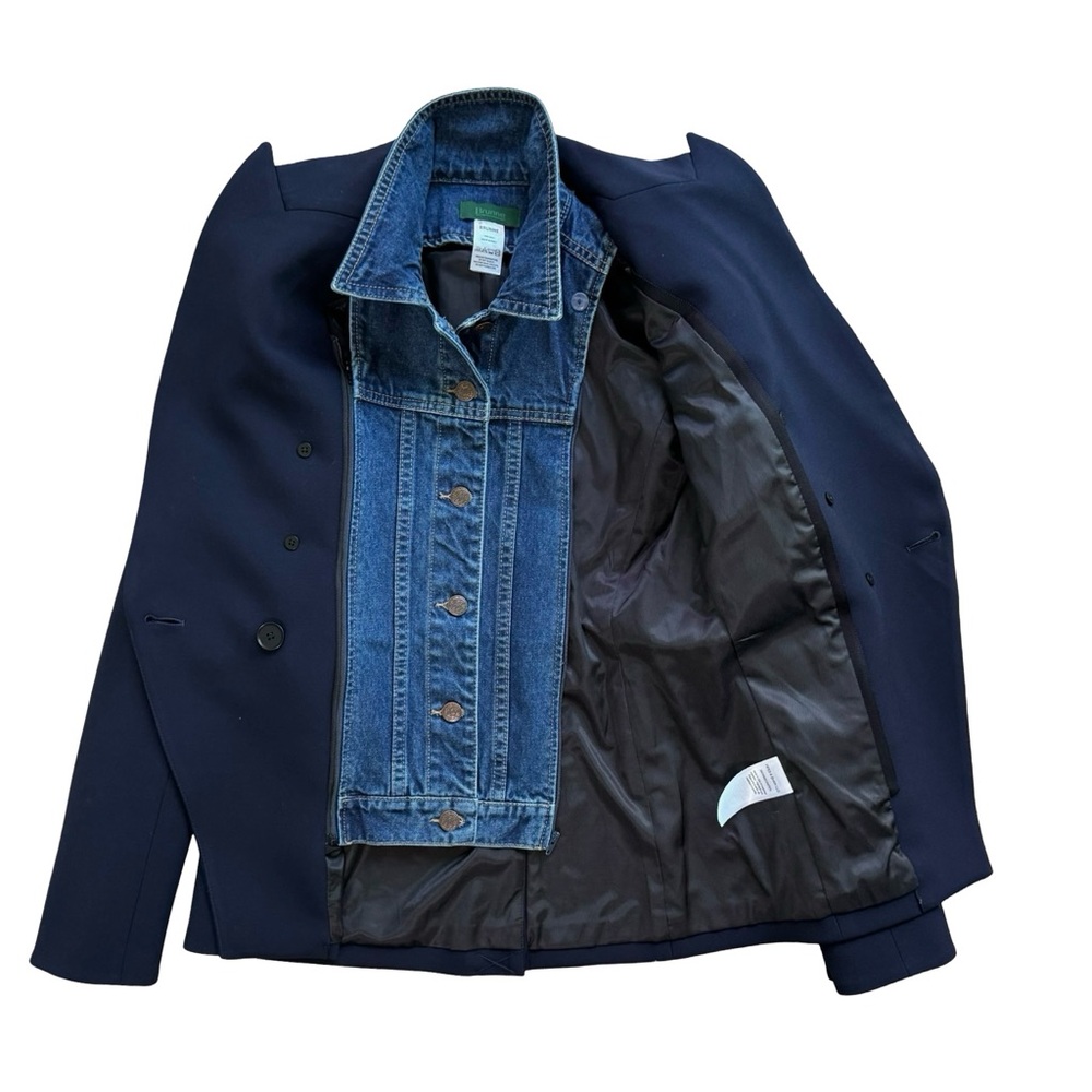 NWT Brunne DICKEY Compatible with VERONICA BEARD Blazer Denim Blue - Picture 11 of 12